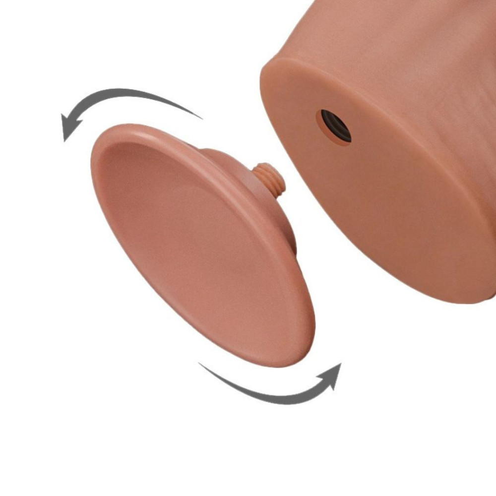 Фалоімітатор реалістичний гігант Lovetoy, бежевий, 34 × 6,2 см
