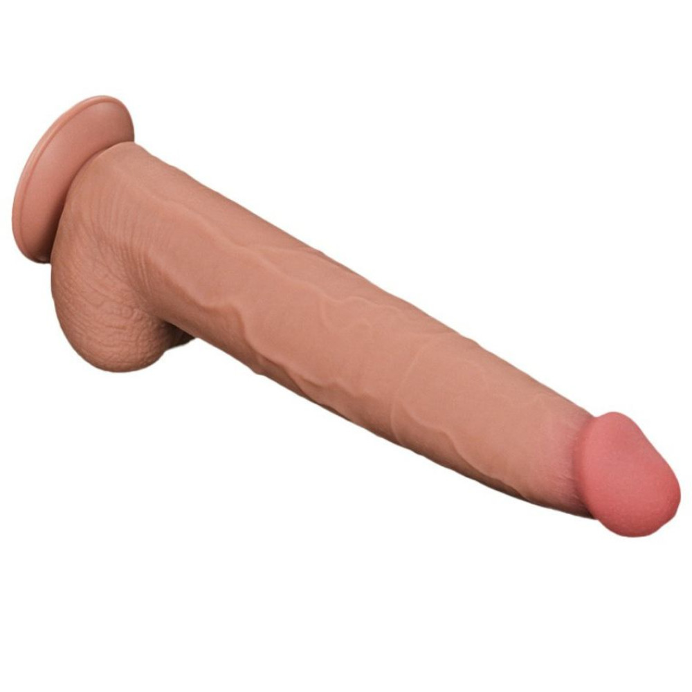 Фалоімітатор реалістичний гігант Lovetoy, бежевий, 34 × 6,2 см