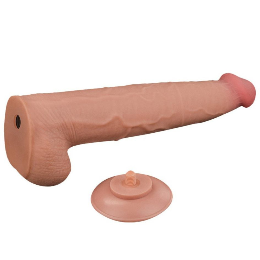 Фалоімітатор реалістичний гігант Lovetoy, бежевий, 34 × 6,2 см