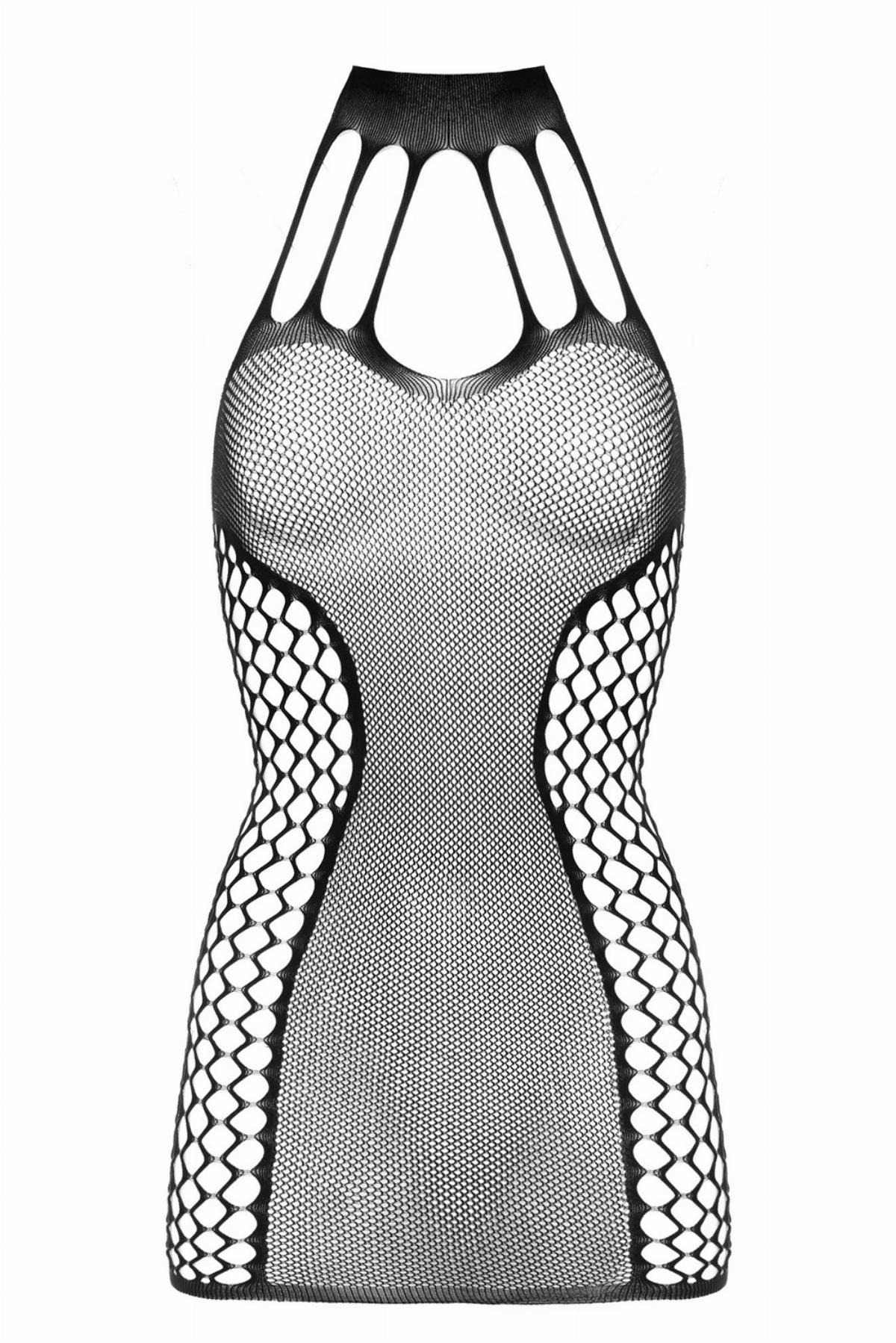 Коротка сукня в сіточку Dania Besired, чорна, One Size
