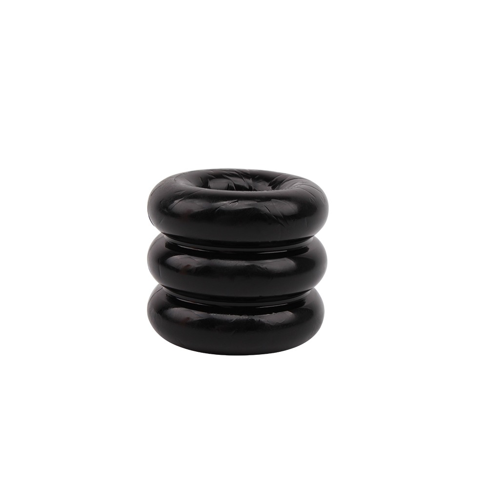 Широке ерекційне кільце з трьох ярусів Chisa GK Power Triad Cock Ring, чорне