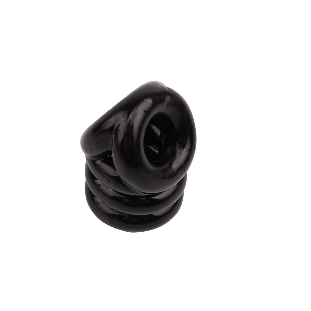 Ерекційне кільце Chisa GK Power Triangle++ Ring з утяжкою на мошонку, чорне
