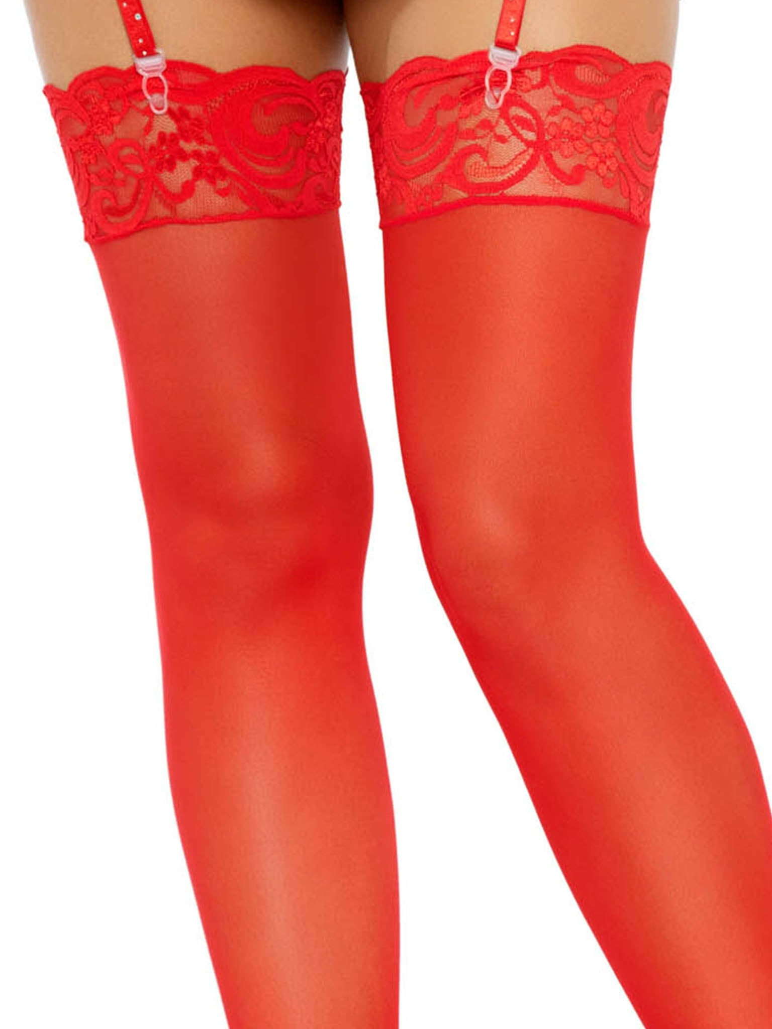 Панчохи з мереживом One Size Alix Leg Avenue, червоні