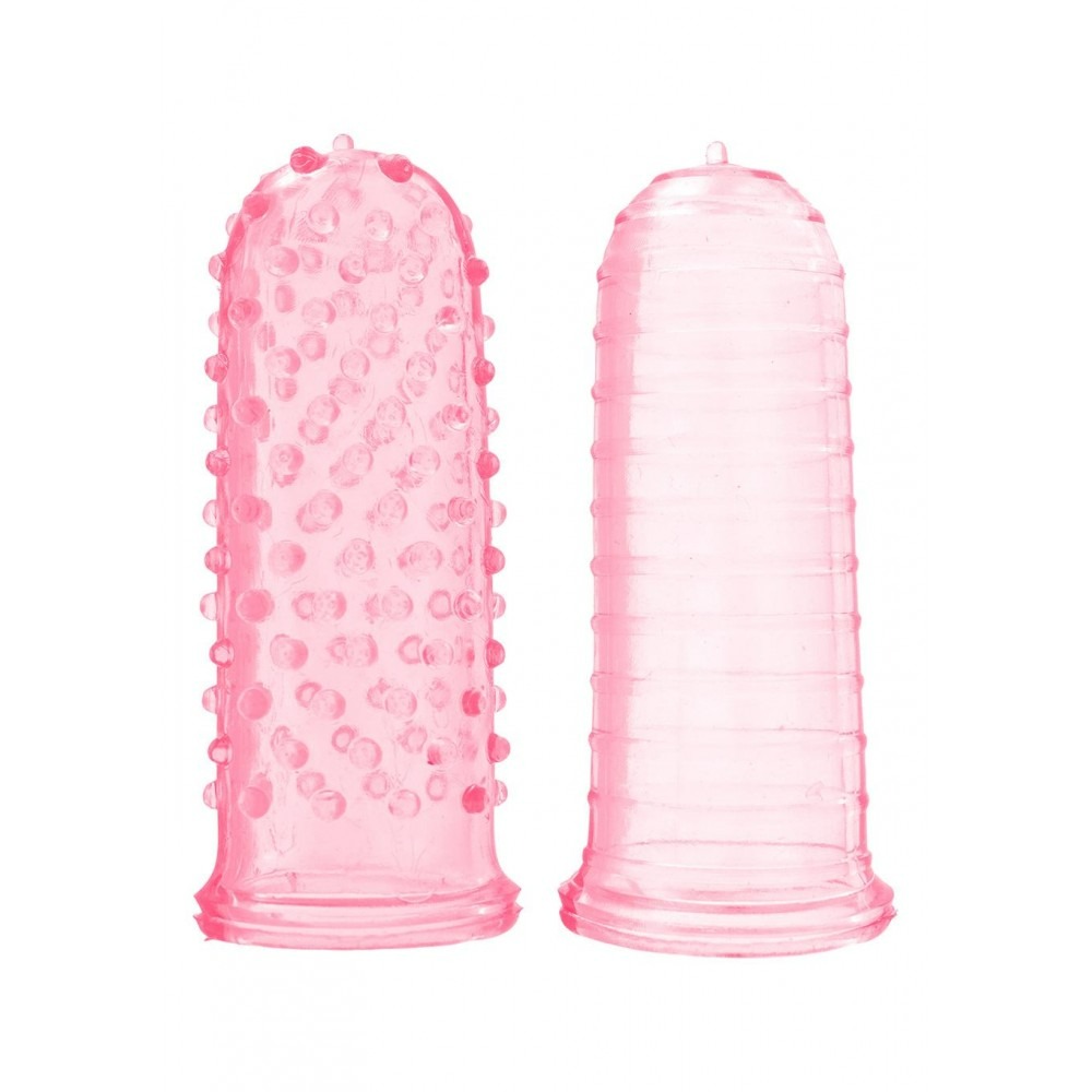 Набір рельєфних насадок на палець Sexy finger рожевий, 7 х 3 см