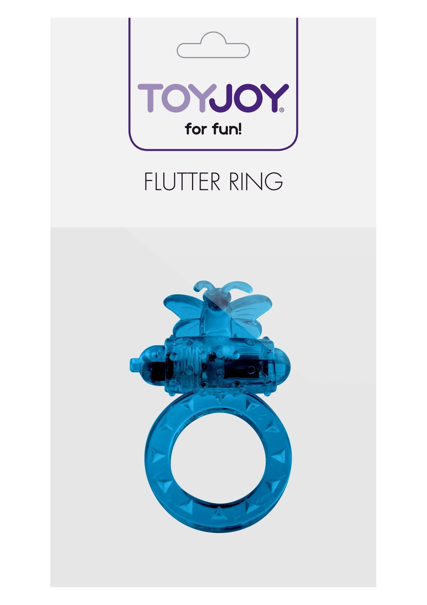 Ерекційне кільце з метеликом Toy Joy, з віброкулею, синє, 4.5 см