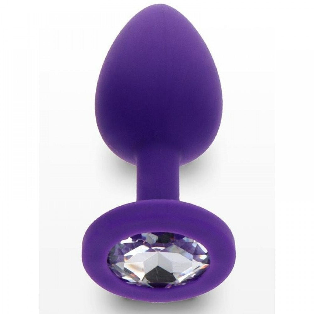 Анальная пробка S с кристаллом Toy Joy, фиолетовая, 7 х 2.5 см