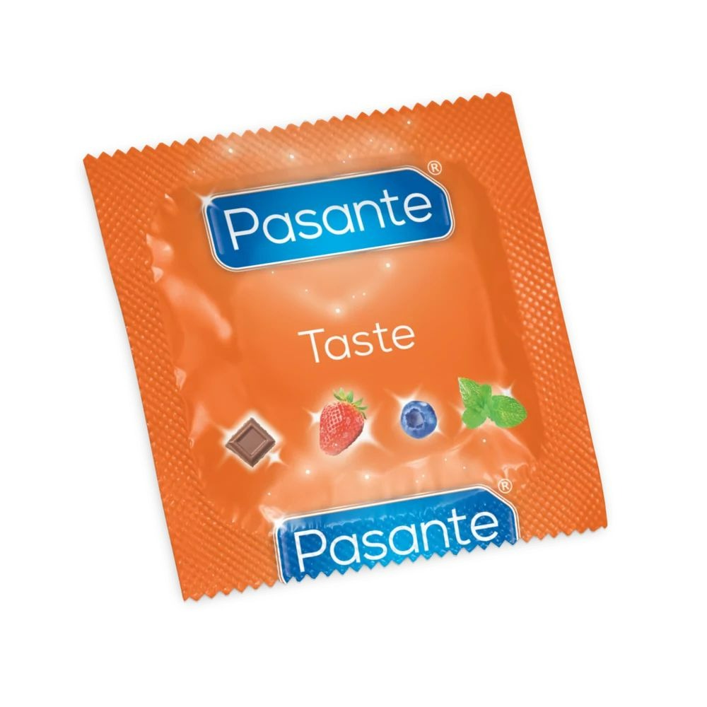 Оральні презервативи з різними смаками Pasante Flavours Taste латексні (ціна за 6 шт.)