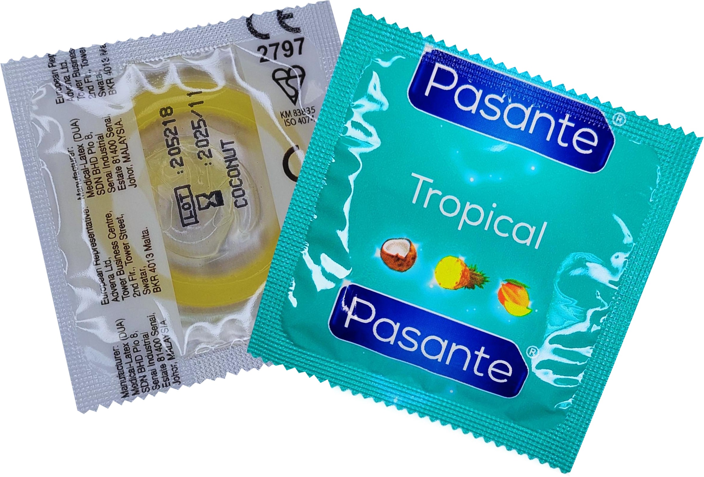 Презервативы оральные со вкусом ананаса Рasante Tropical латексные (цена за 6 шт)
