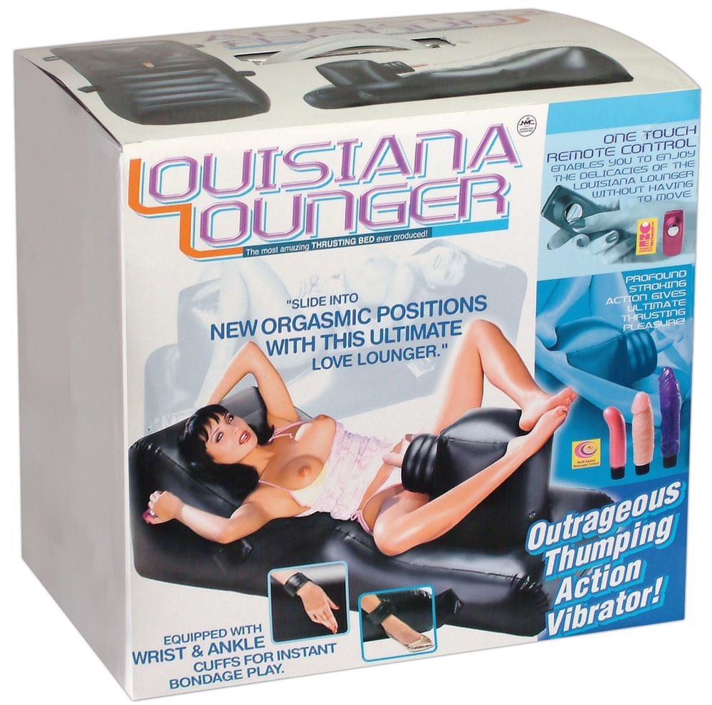 Ліжко для сексу надувне NMC Louisiana Lounger з трьома вібраторами, чорне