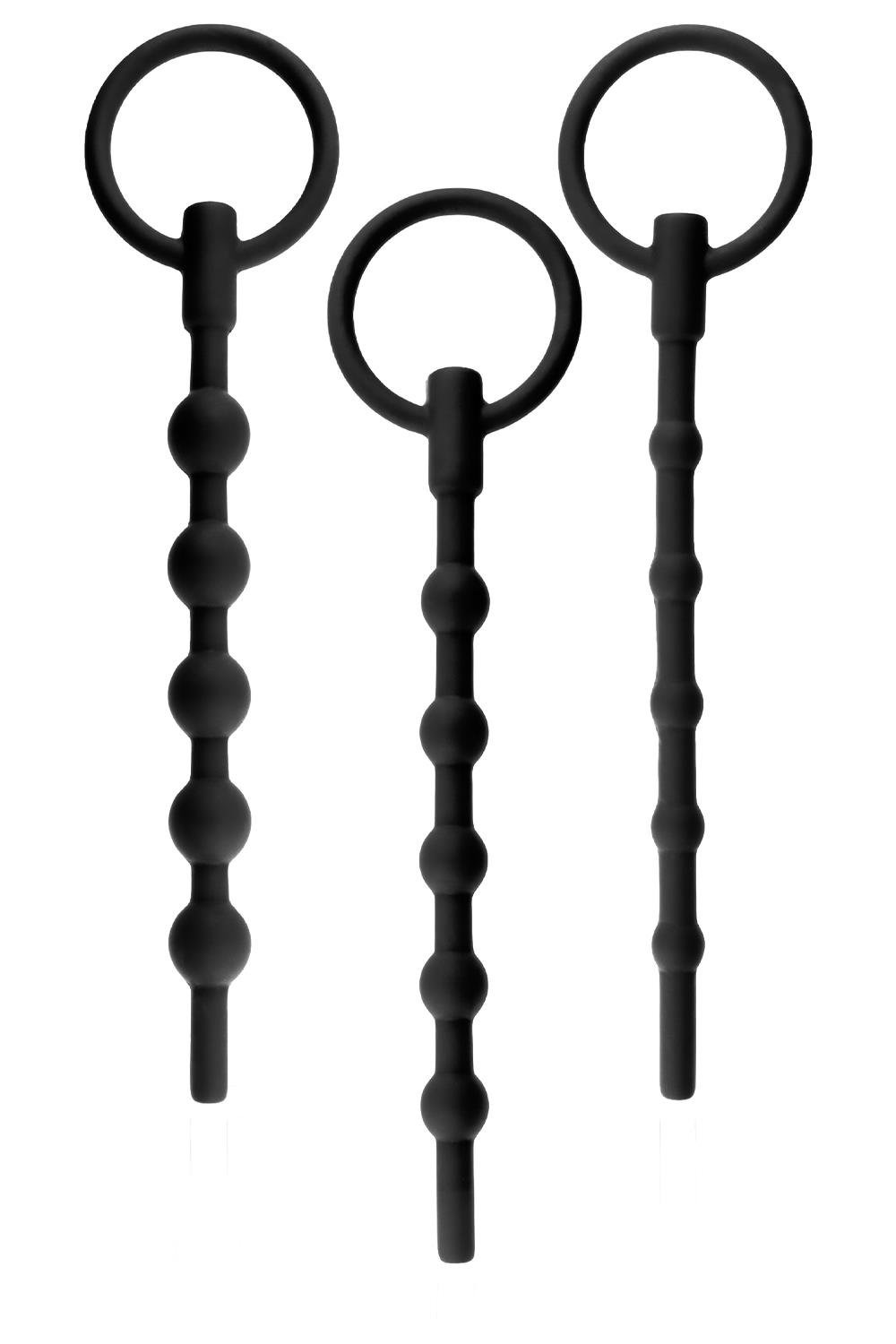 Набір уретральних катетерів NMC Knot Knot чорний, 3 шт