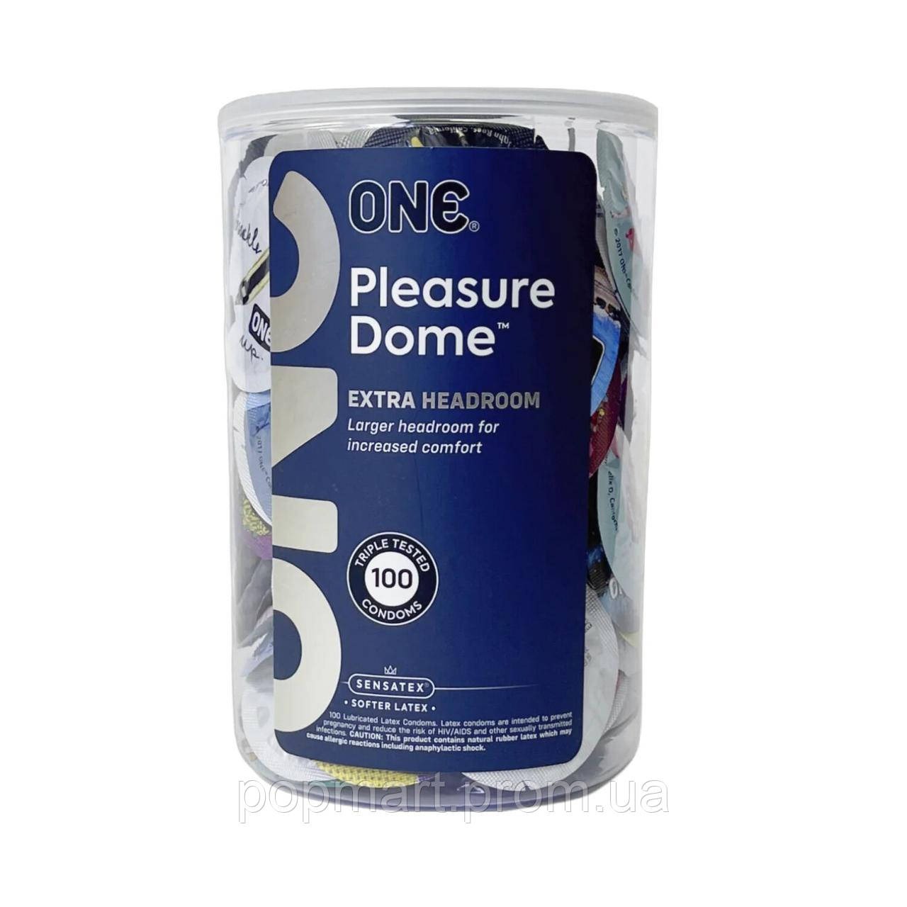 Банка презервативів ONE Pleasure Dome, 100 шт