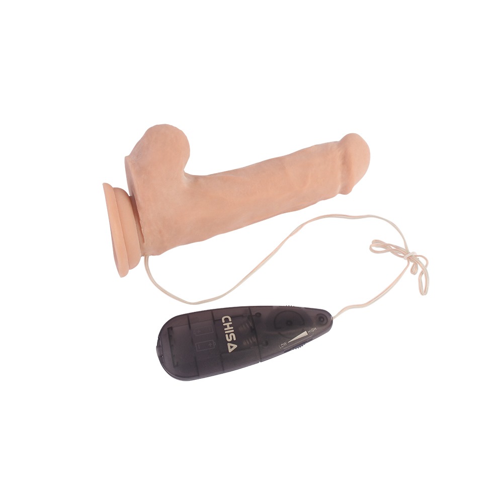 Вібратор реалістичний на присосці Chisa T-skin ReaL Basics Realistic Dildo з пультом керування