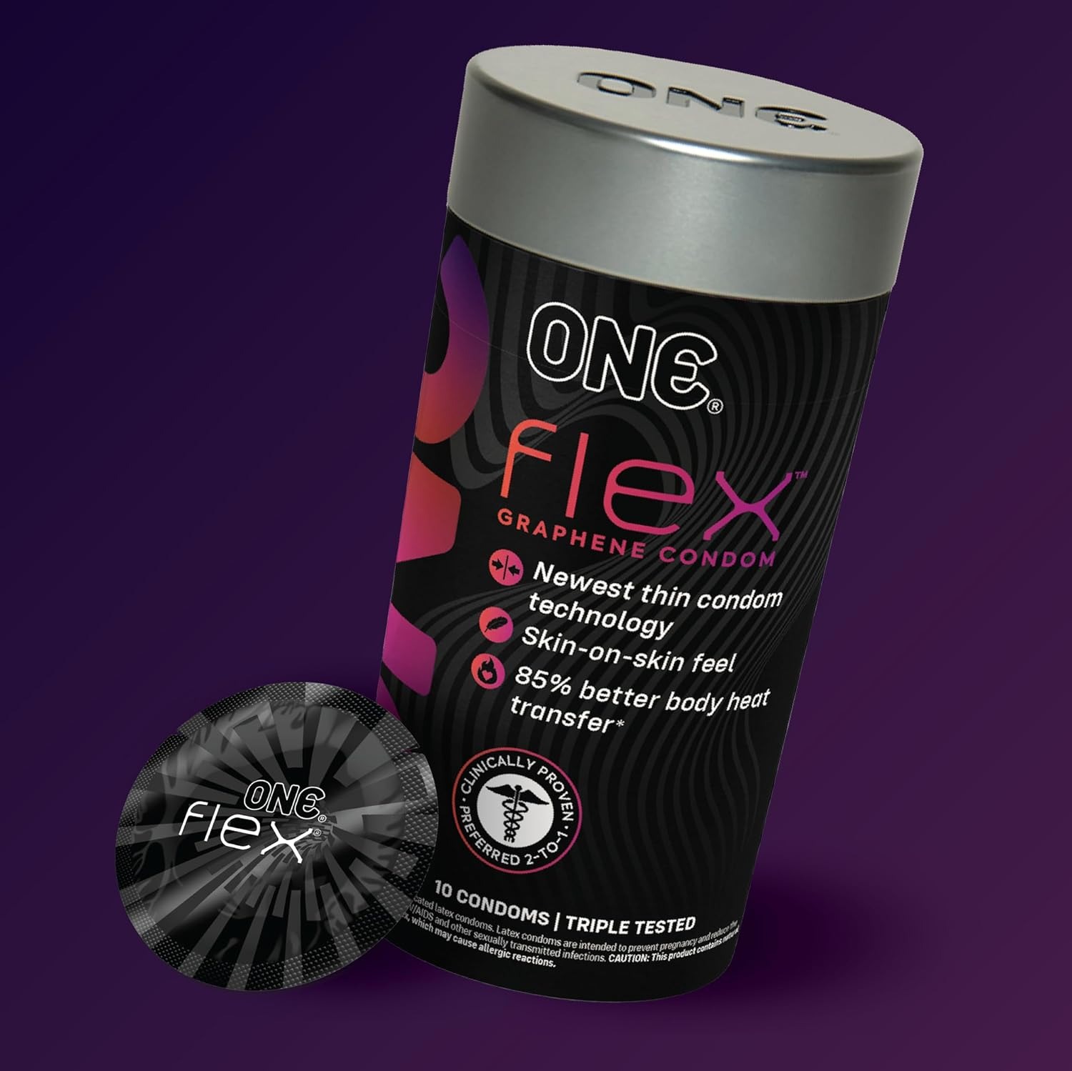 Презервативи ультратонкі ONE Flex з графену (ціна за упаковку, 10 шт.)
