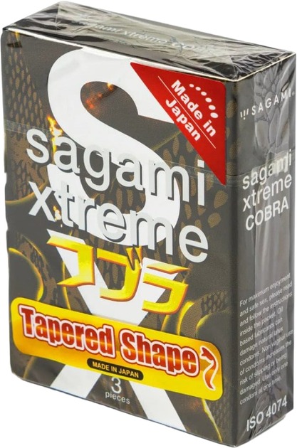 Супертонкі латексні презервативи Sagami Xtreme Cobra (ціна за упаковку, 3 шт.)