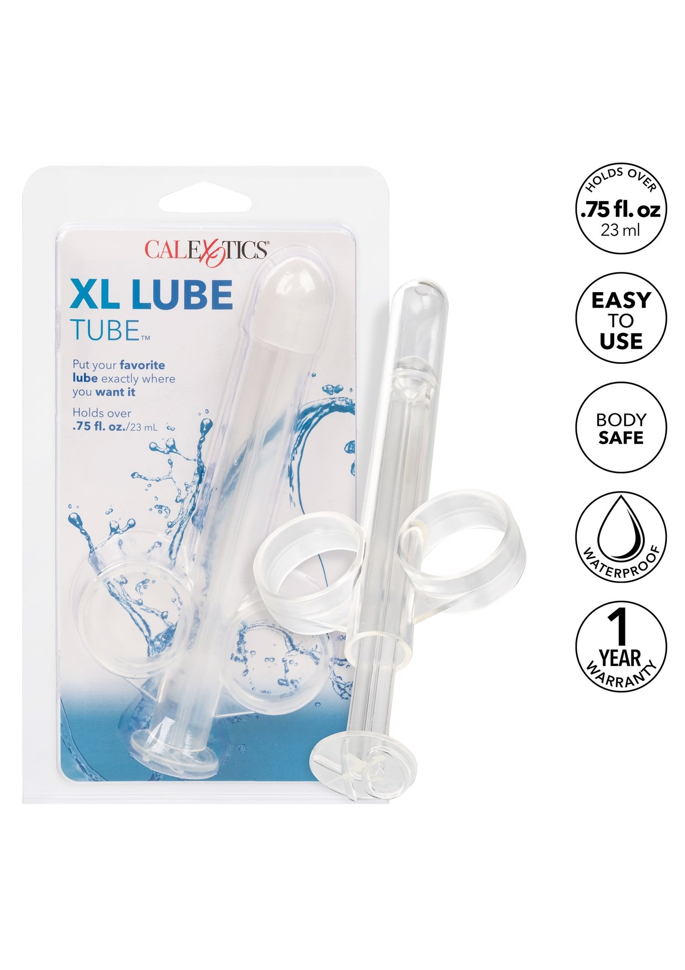 Шприц для спринцевания анальный душ XL Lube Tube CalExotics прозрачный, 10.2 х 2 см