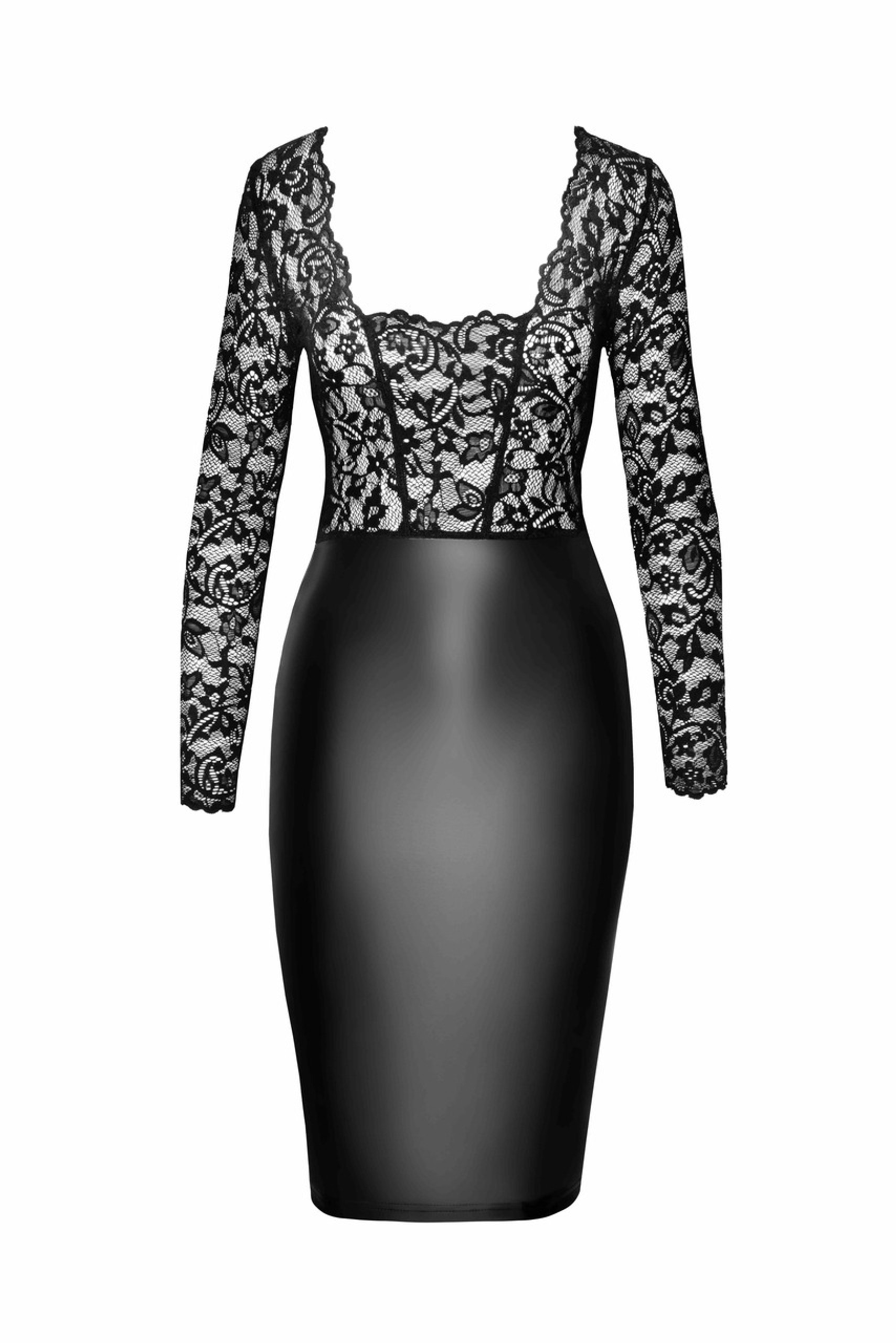 Сукня Noir Handmade Euphoria F295 з мереживним верхом, вінілове, чорне, розмір S