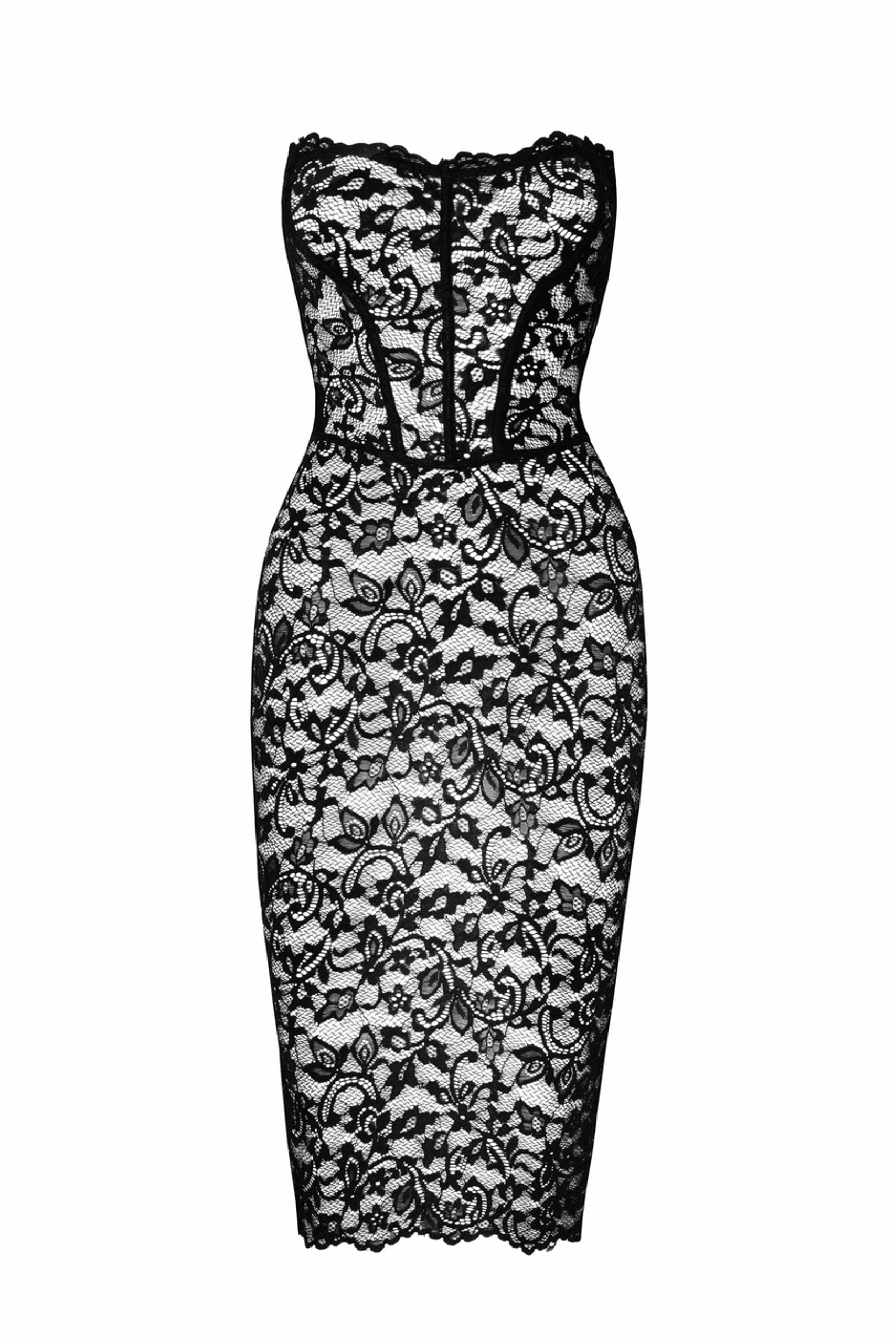 Мереживна сукня, F301 Noir Handmade Catalyst зі шнурівкою, чорна, розмір M