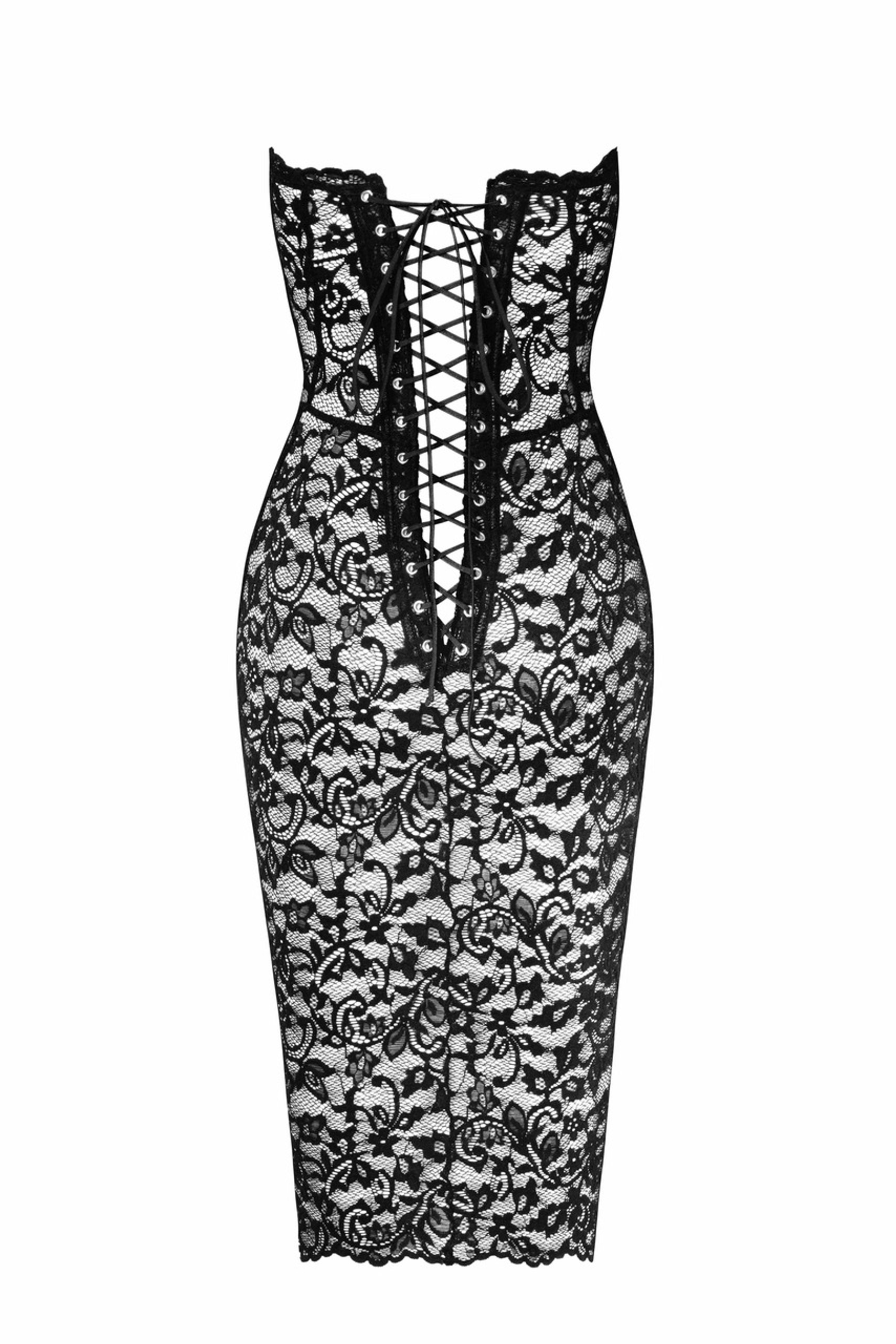 Мереживна сукня, F301 Noir Handmade Catalyst зі шнурівкою, чорна, розмір M