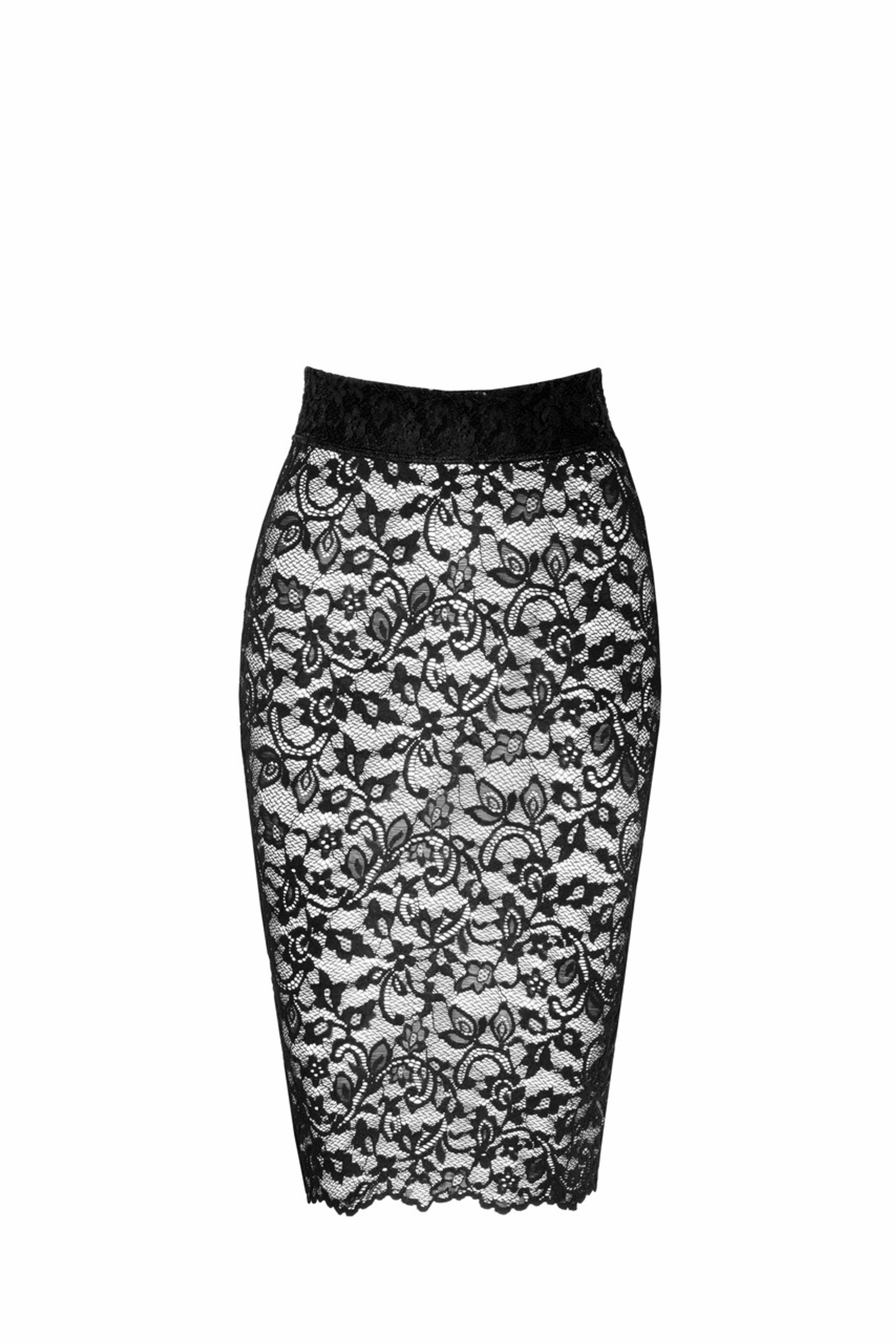 Мереживна спідниця Noir Handmade F302 Ambivalence, зі шнурівкою, чорна, розмір S