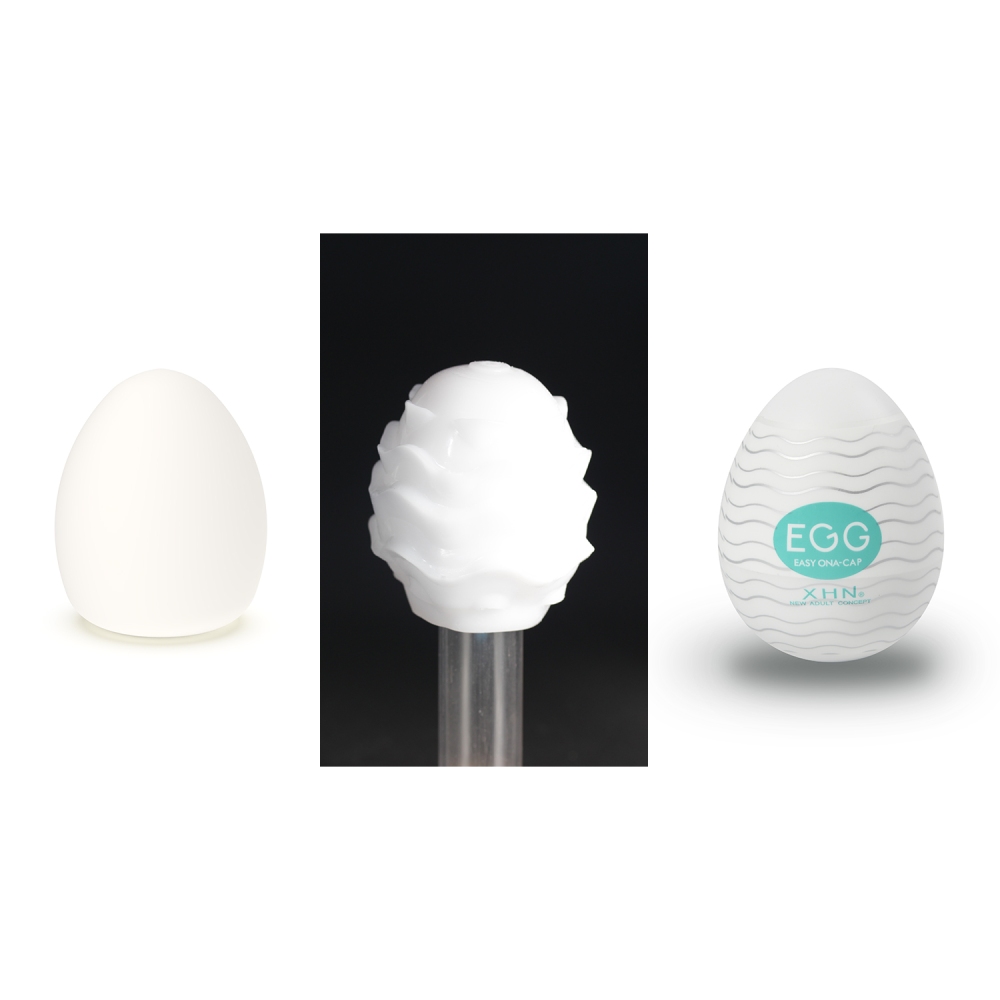 Мастурбатор-яйце з рельєфом XHN Egg Easy Ona-Cap, білий, 52 × 68 мм