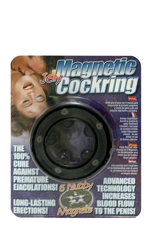 Ерекційне кільце із вбудованими магнітами Seven Creations Magnetic Cockring сіре