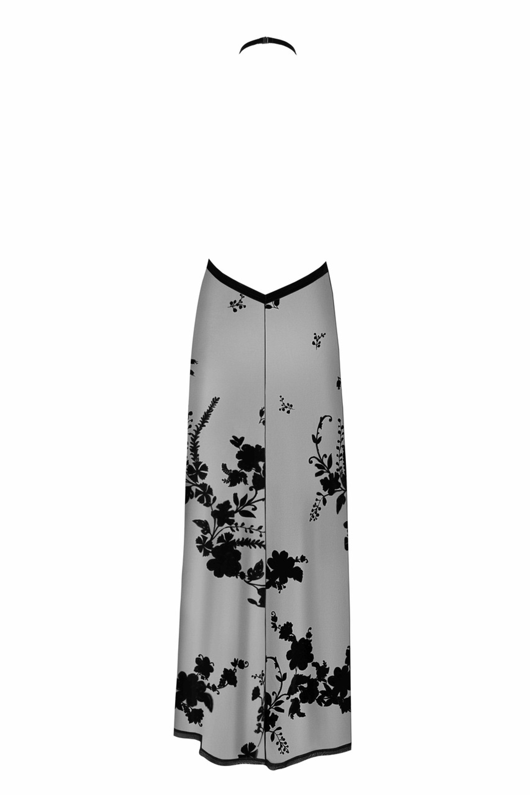 Сукня сексуальна довга Noir Handmade Divinity F312 з глибоким декольте, чорна, L