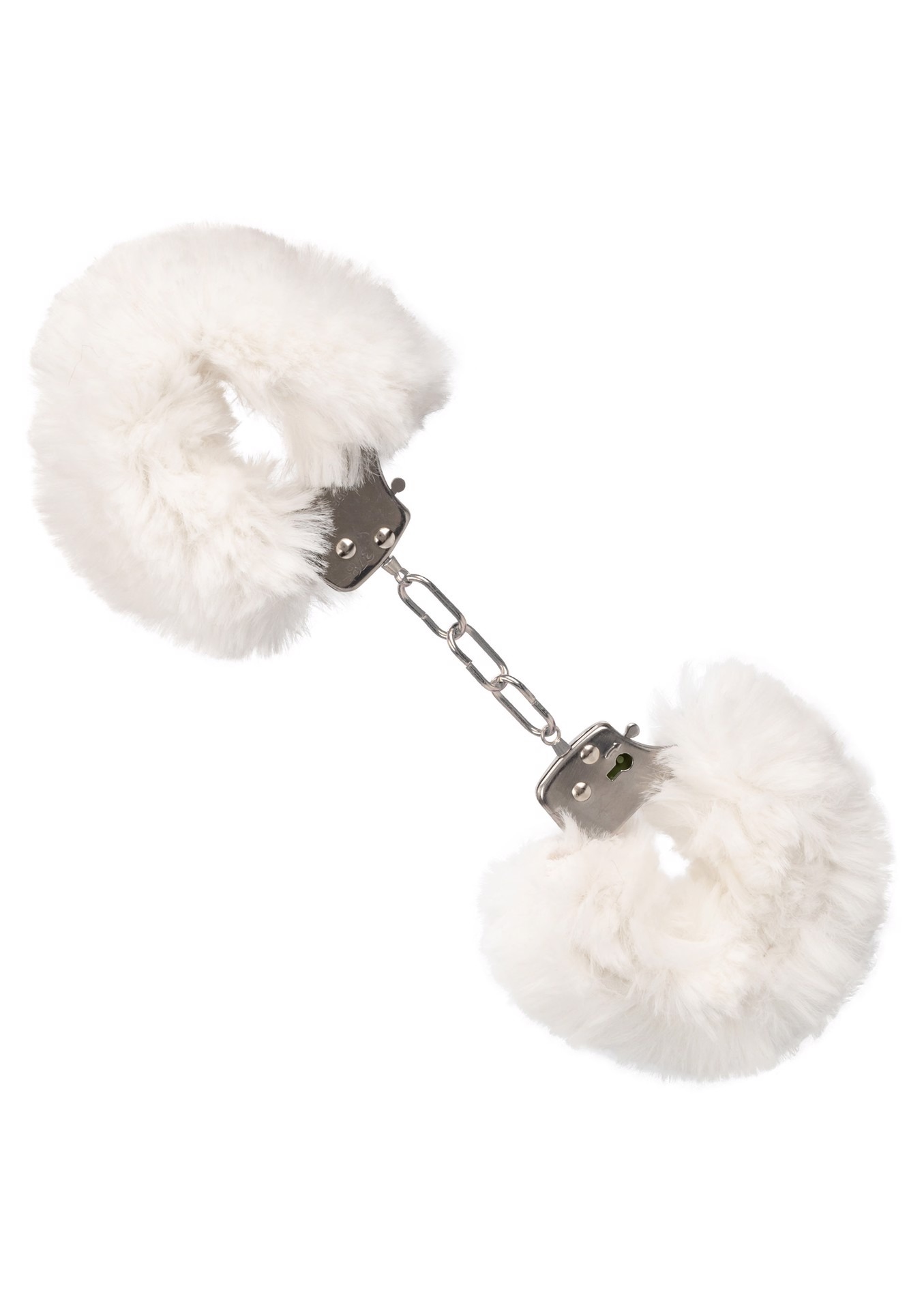 Наручники с мехом, металлические California Exotic Ultra Fluffy Furry Cuffs, белый