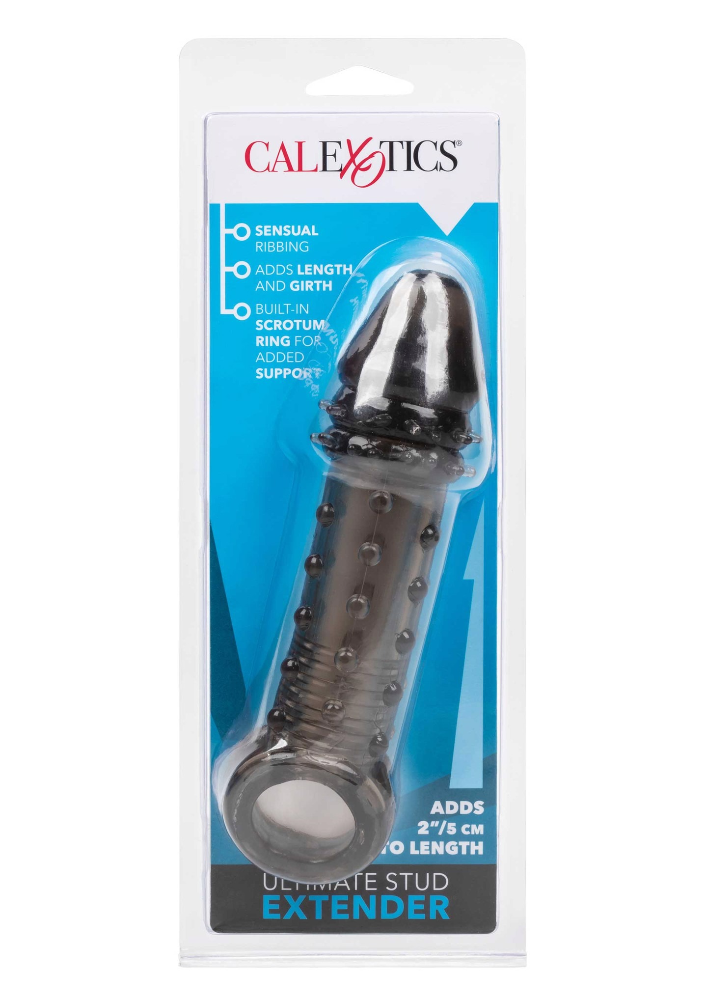 Насадка на пеніс, що подовжує +5 см Ultimate Stud Extender рельєфна