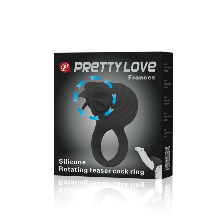Ерекційне кільце з ротацією Pretty Love Frances чорне