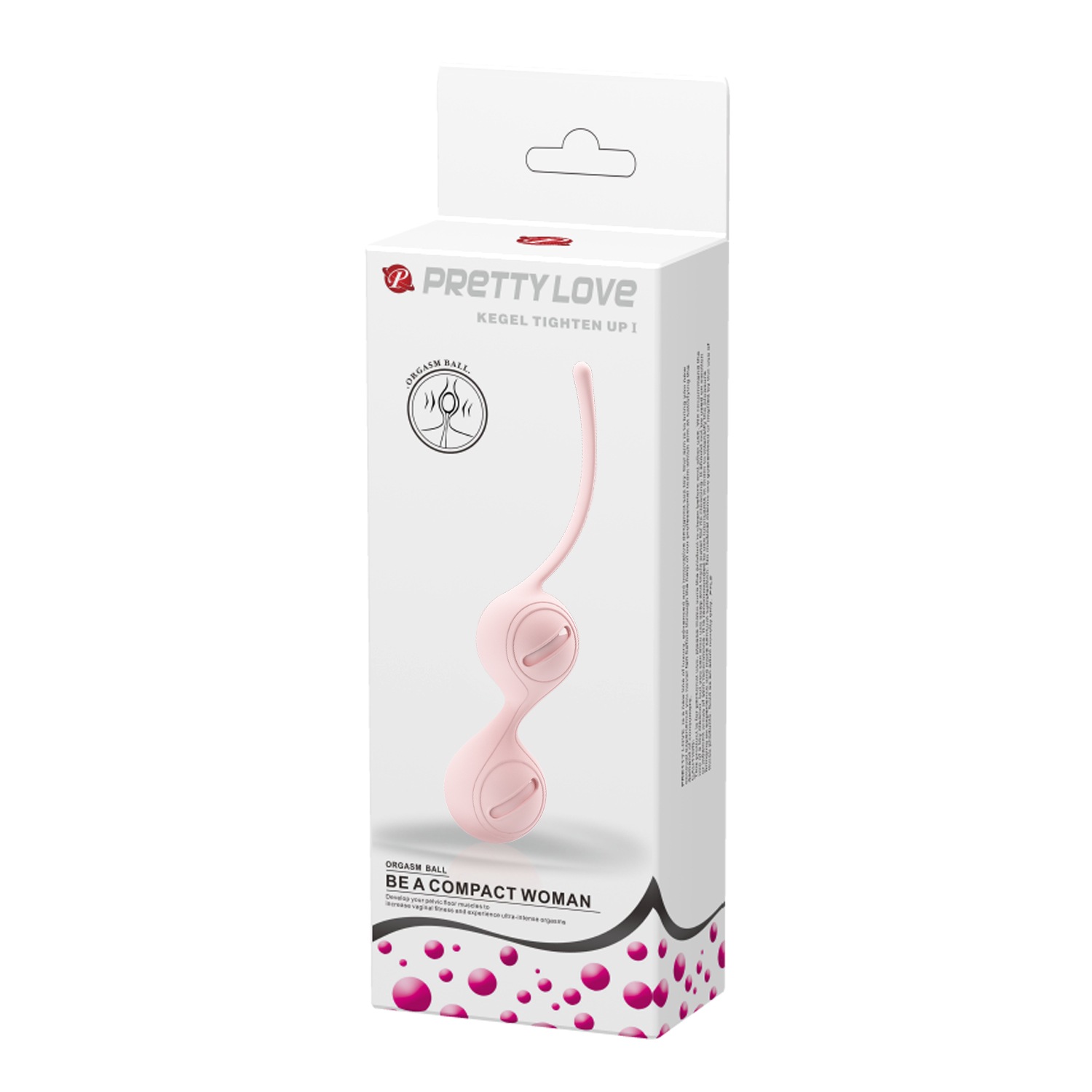 Вагінальні кульки Pretty Love Kegel Tighten, рожеві, 16,3 × 3,3 см