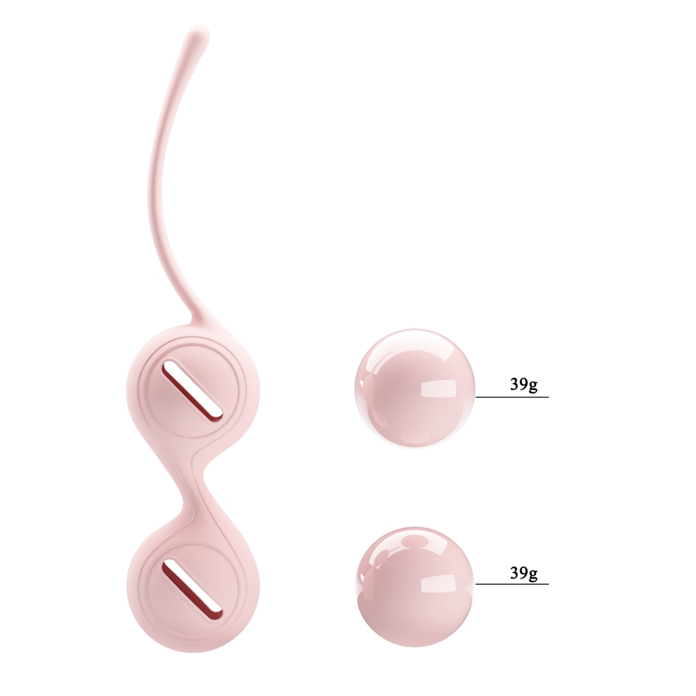 Вагінальні кульки Pretty Love Kegel Tighten, рожеві, 16,3 × 3,3 см