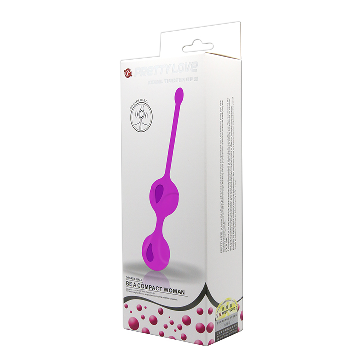 Вагінальні кульки PRETTY LOVE Kegel Tighten Up, фіолетові, 3.2 см
