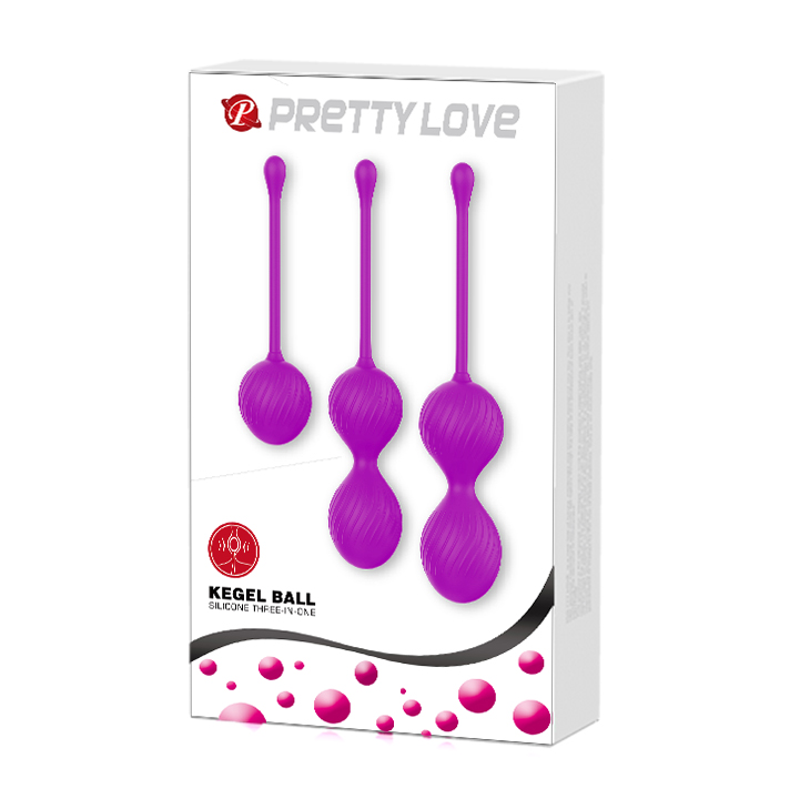 Вагінальні кульки PRETTY LOVE фіолетові, 3 шт