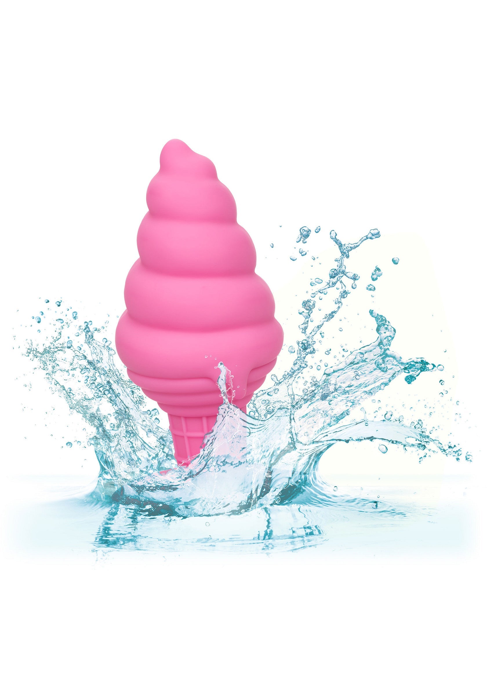 Анальна пробка у формі морозива з присоскою, рожева, 9,5 × 4,5 CalExotics Yum Bum Ice Cream Cone