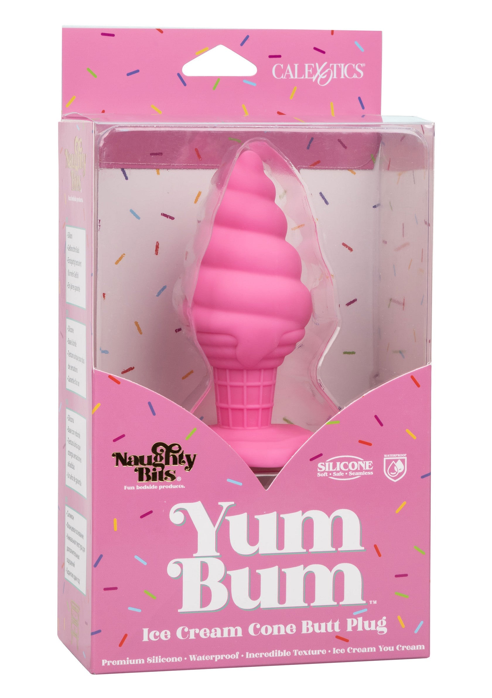 Анальна пробка у формі морозива з присоскою, рожева, 9,5 × 4,5 CalExotics Yum Bum Ice Cream Cone