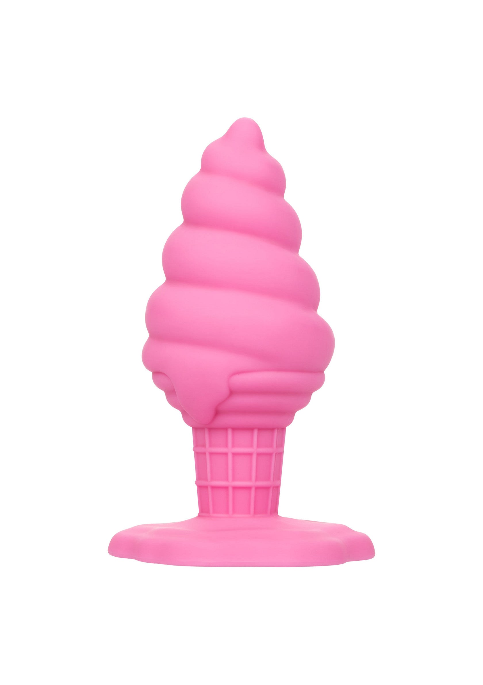 Анальна пробка у формі морозива з присоскою, рожева, 9,5 × 4,5 CalExotics Yum Bum Ice Cream Cone