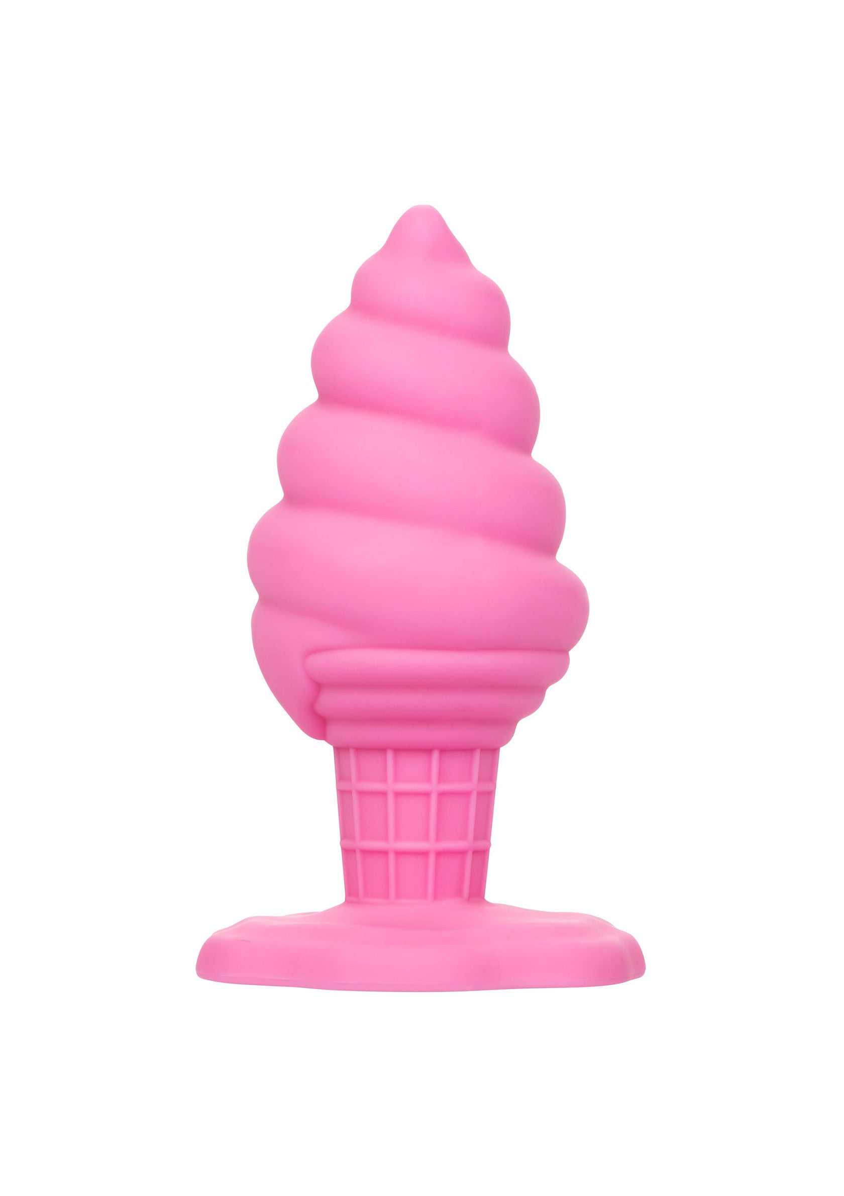 Анальна пробка у формі морозива з присоскою, рожева, 9,5 × 4,5 CalExotics Yum Bum Ice Cream Cone