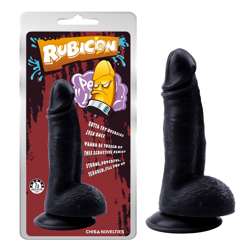 Фаллоимитатор с яичками на присоске Chisa Rubicon 20 см/4.3, черный