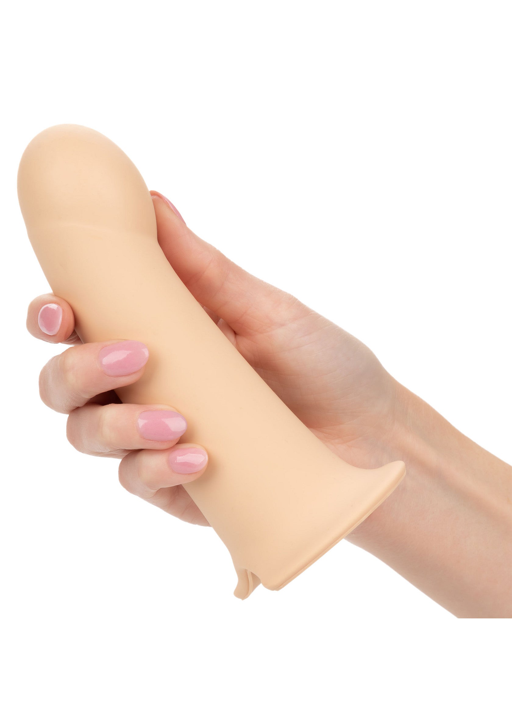 Полый фаллопротез с крепёжными ремнями CalExotics Performance Maxx, бежевый, 16 × 5 см