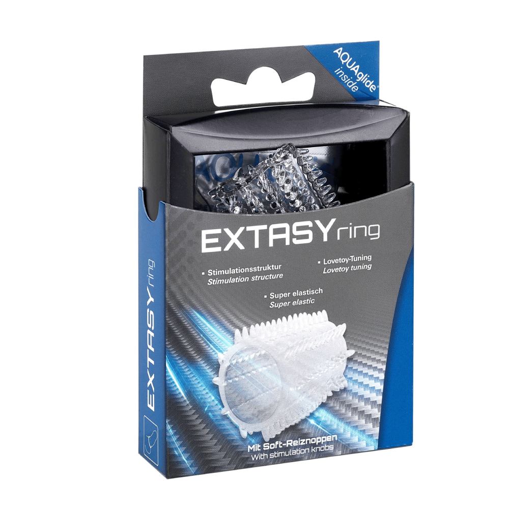 Насадка на пеніс Joy Division Extasy Ring з вусиками, прозора, 4.5 х 2.1 см