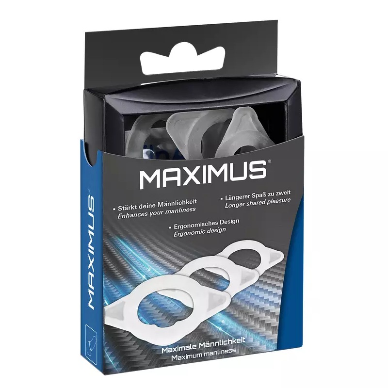 Набір ерекційних кілець Joydivision MAXIMUS XS/S/M з еластичного силікону, прозорі, 3 шт.