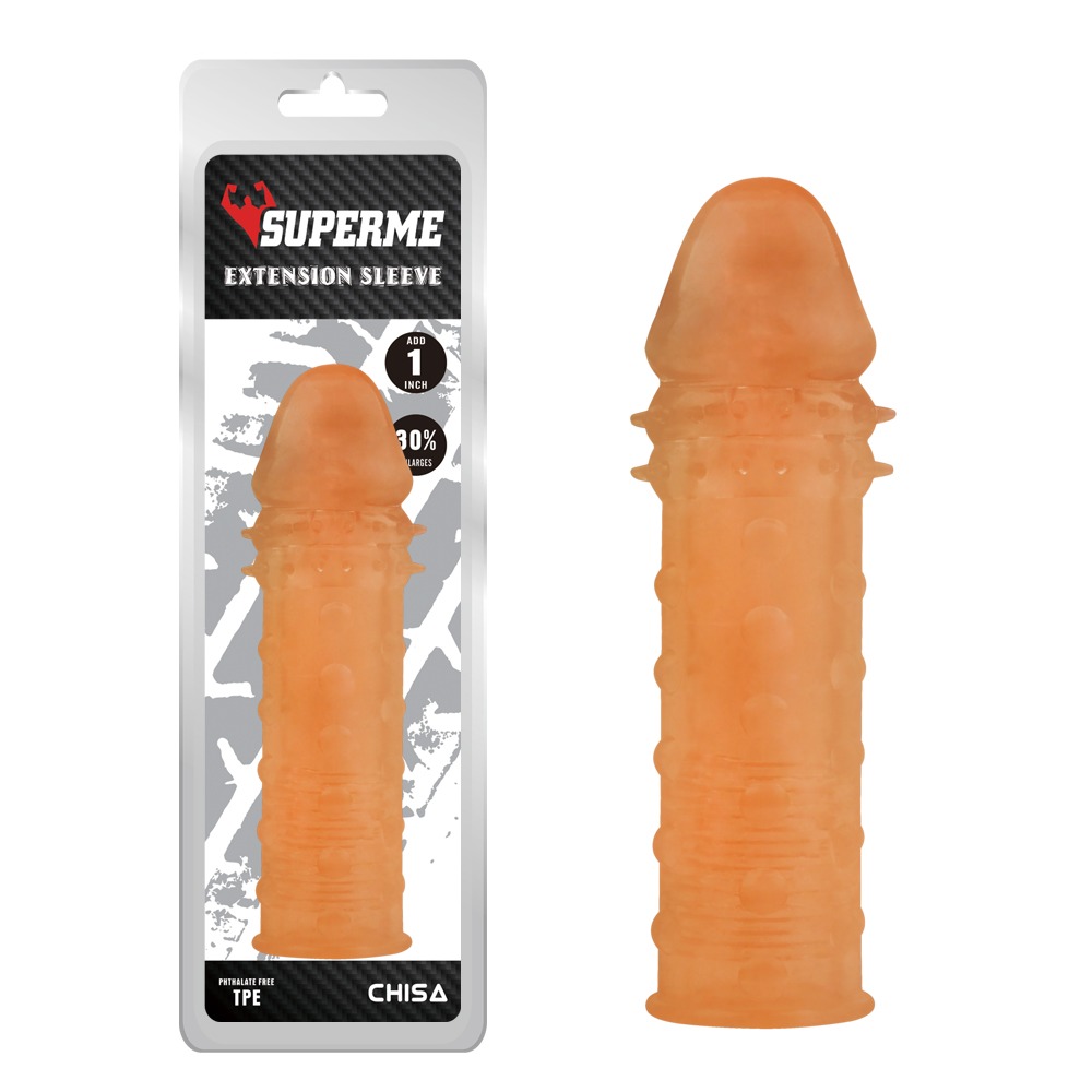 Насадка Chisa SuperMe Extra Texture Sleeve з вираженою головкою та шипами