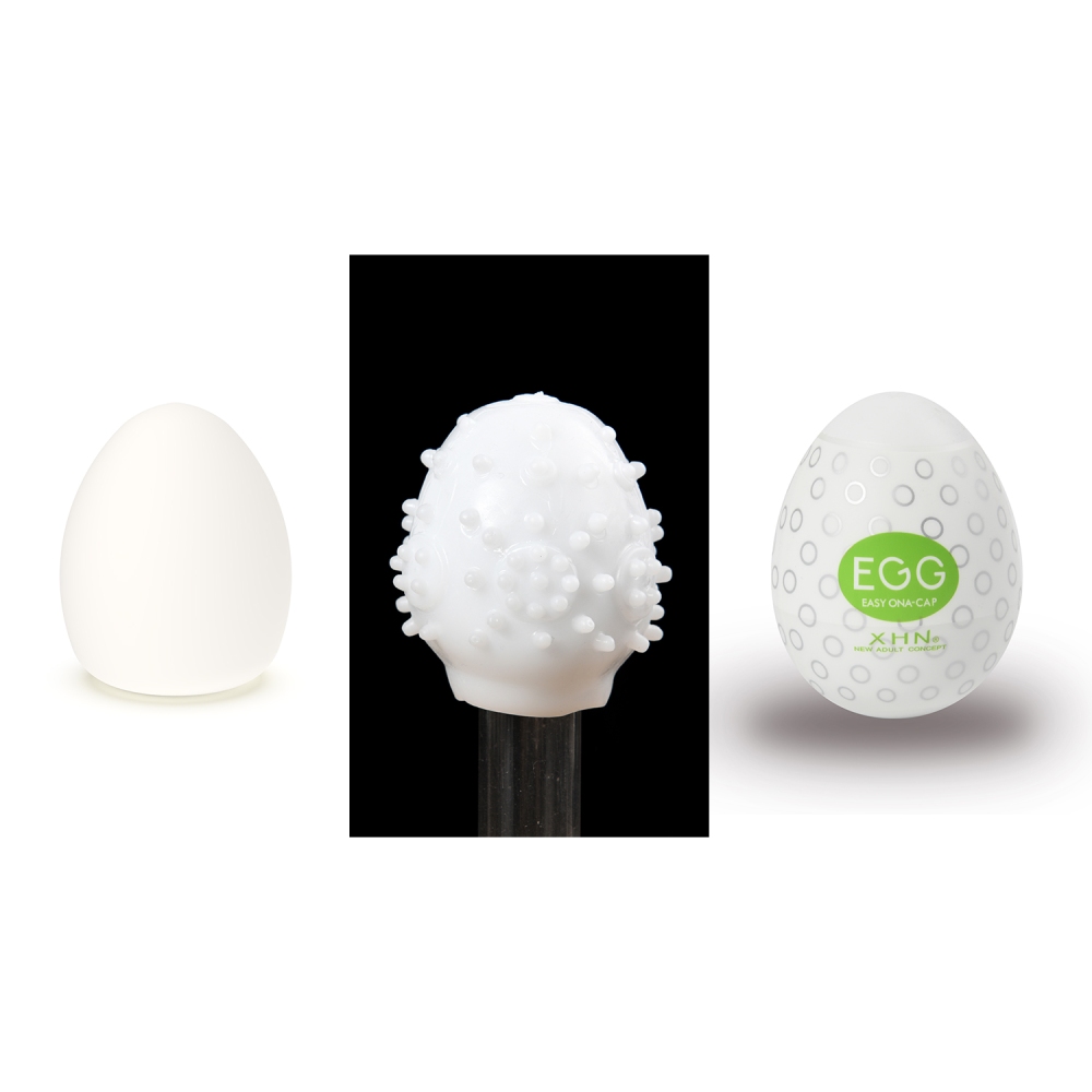Мастурбатор-яйце з рельєфом XHN Egg Easy Ona-Cap, білий, 52 × 68 мм