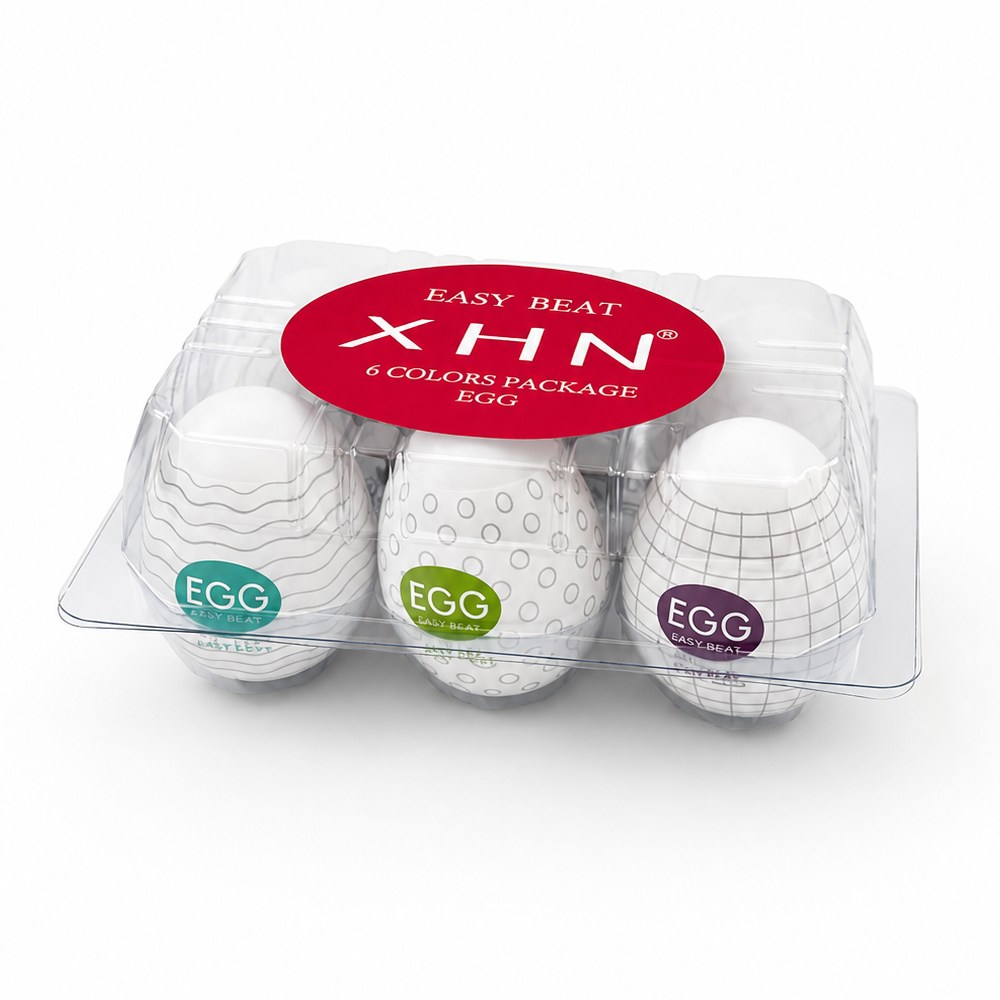 Мастурбатор-яйце з рельєфом XHN Egg Easy Ona-Cap, білий, 52 × 68 мм