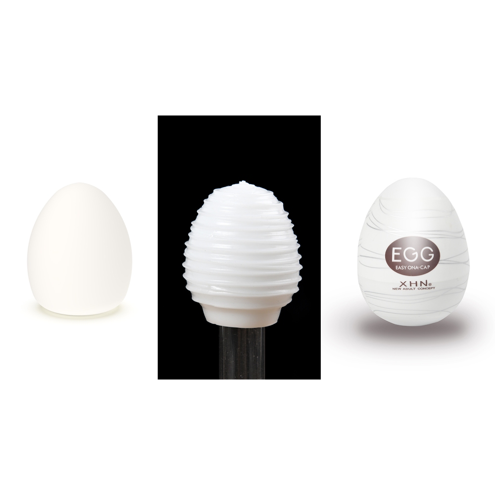 Мастурбатор-яйце з рельєфом XHN Egg Easy Ona-Cap, білий, 52 × 68 мм