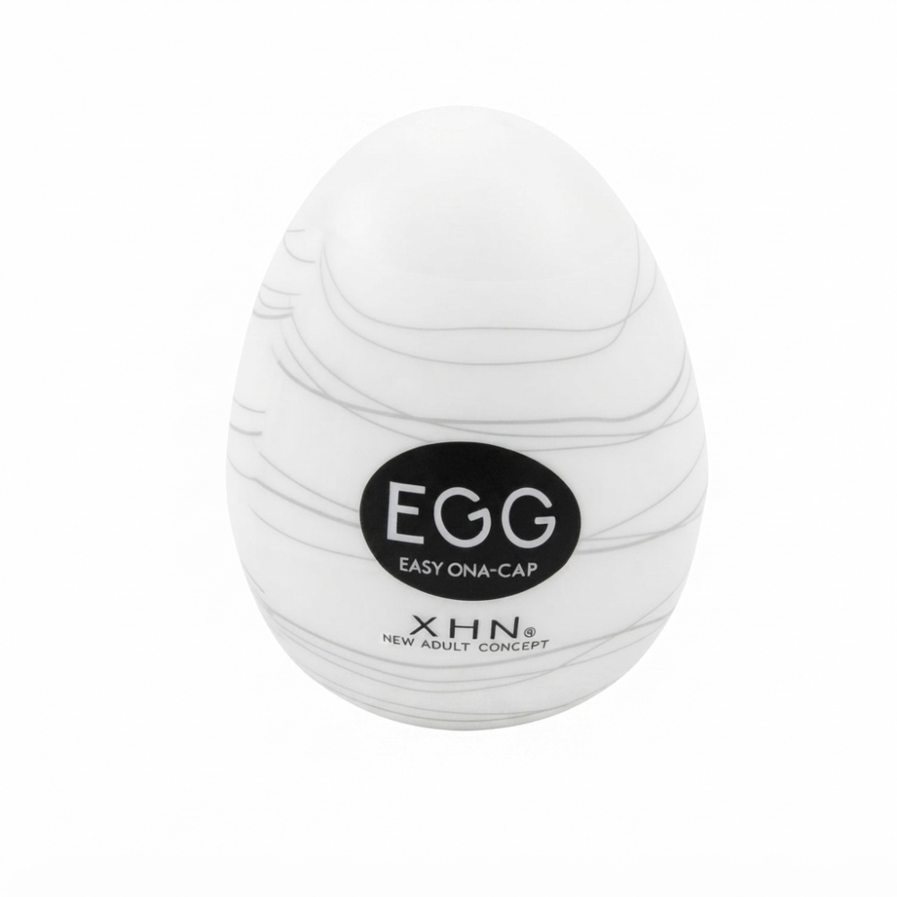 Мастурбатор-яйце з рельєфом XHN Egg Easy Ona-Cap, білий, 52 × 68 мм
