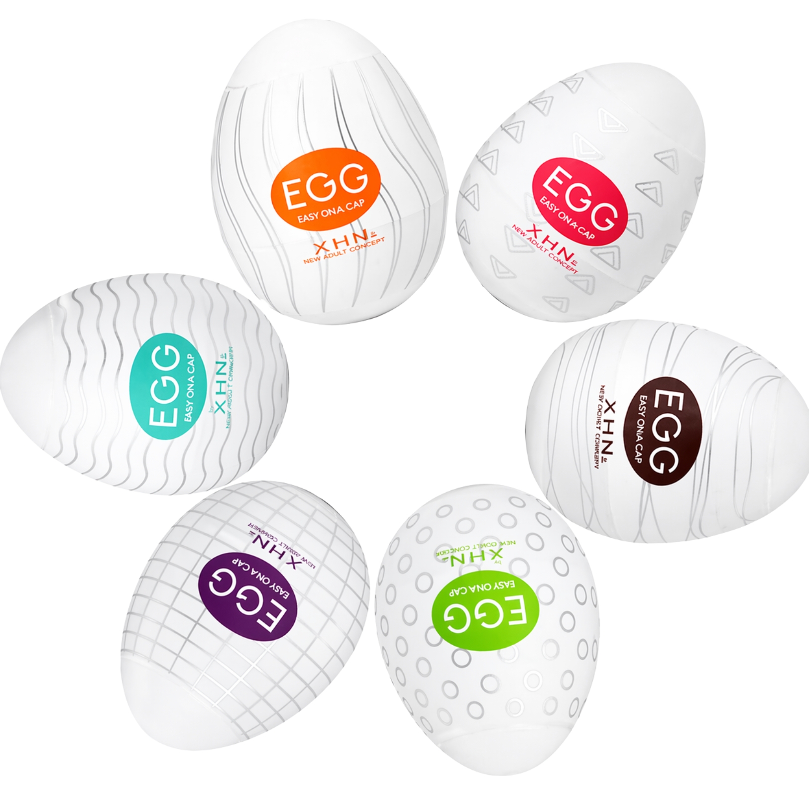 Мастурбатор-яйцо с рельефом XHN Egg Easy Ona-Cap, белый, 52 × 68 мм
