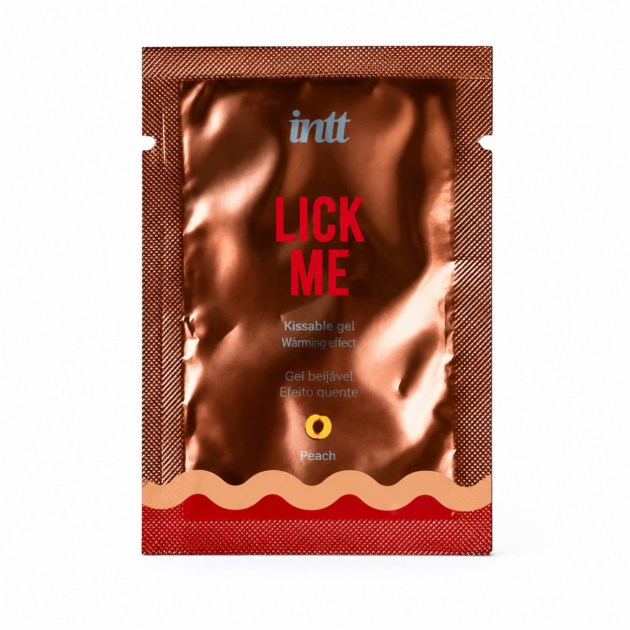 Саше Їстівний лубрикант INTT Lick Me Peach зі смаком персика та ефектом тепла, 2 мл