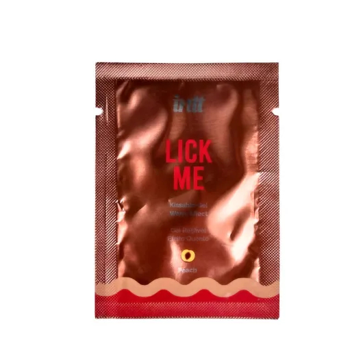 Саше Їстівний лубрикант INTT Lick Me Peach зі смаком персика та ефектом тепла, 2 мл