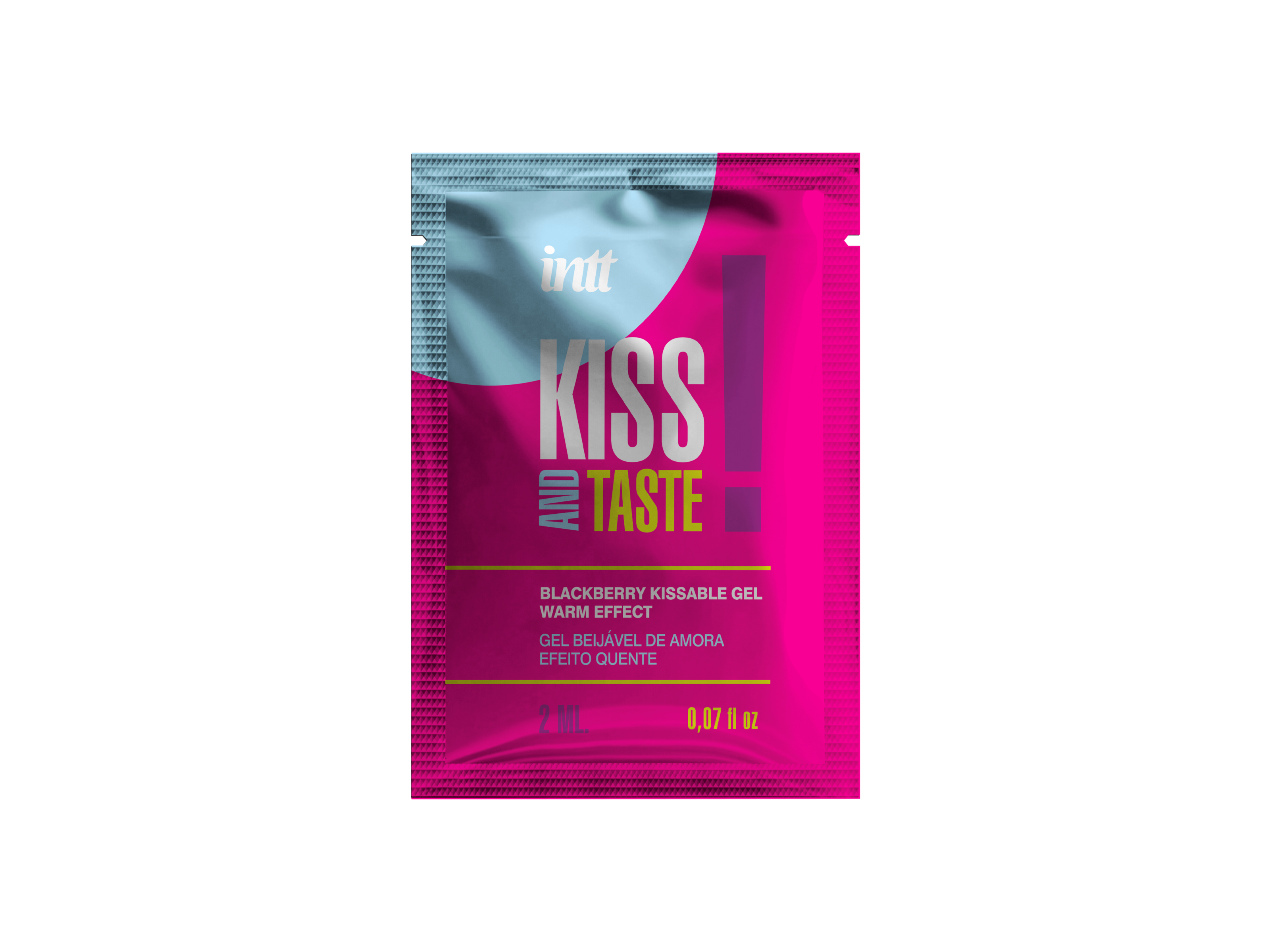 Саше їстівного лубриканта Intt KISS AND TASTE! зі смаком ожини та зігрівальним ефектом, 2 мл